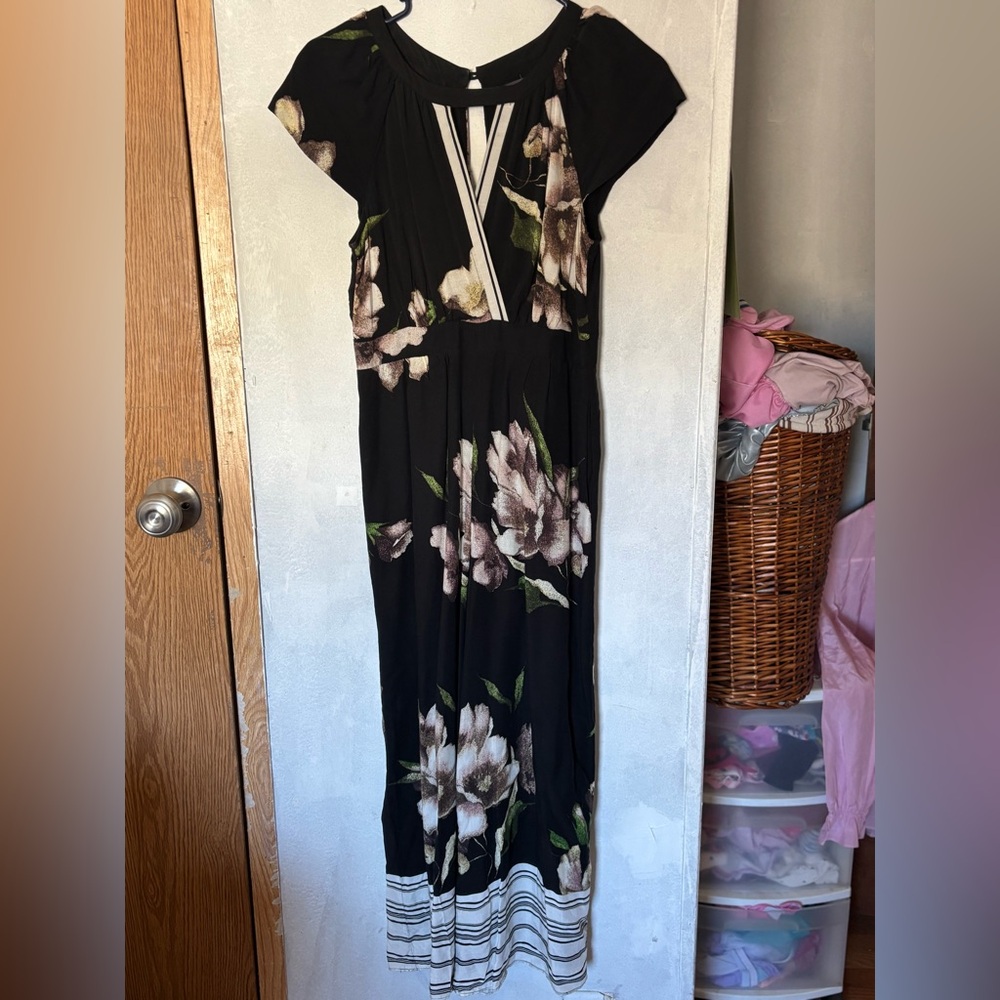 Maeve by Anthropologie Amari Floral Wide-Leg Jumpsuit - Size 2P